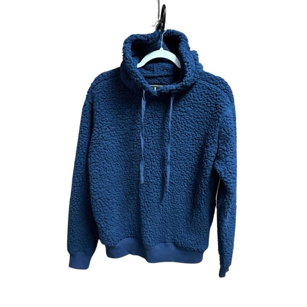 Boxercraft Women’s Navy Sherpa Drawstring Hoodie Sz Small NEW